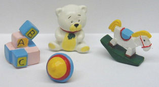 Dollhouse Miniature S/4 Toy stop, Bear, Blocks